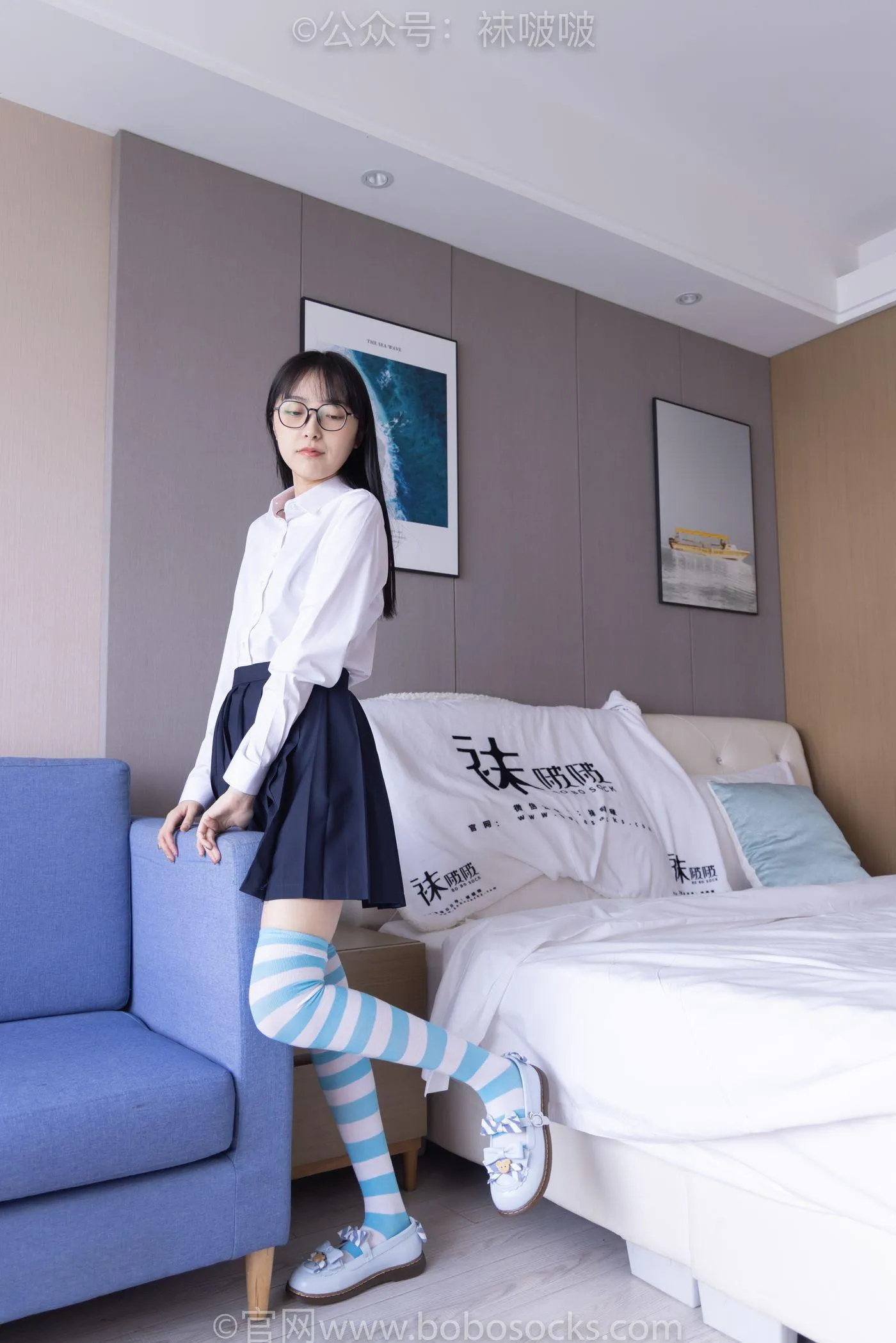 [BoBoSocks袜啵啵]NO.070 稚予-皮鞋、拖鞋、过膝袜、白棉袜 [148P]插图